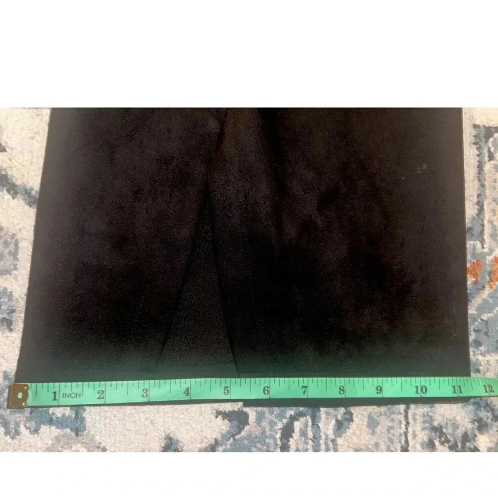 NWT FREE PEOPLE CURVY Real Deal Faux Suede Flare Black Pants Size 29 Open Leg - Picture 15 of 15